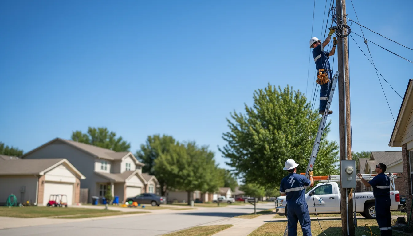Residential electrician providing installation services in Collins, MS
